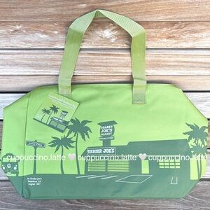 🍵NWT💚Trader Joes’s 2025 Fall Large Matcha Olive Green Insulated Cooler Tote Bag